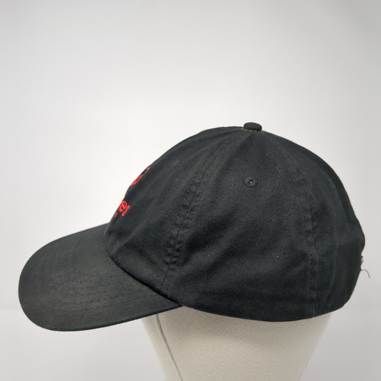 Noodles & Company Strapback Hat Black One Size Adjustable Embroidered Cotton
