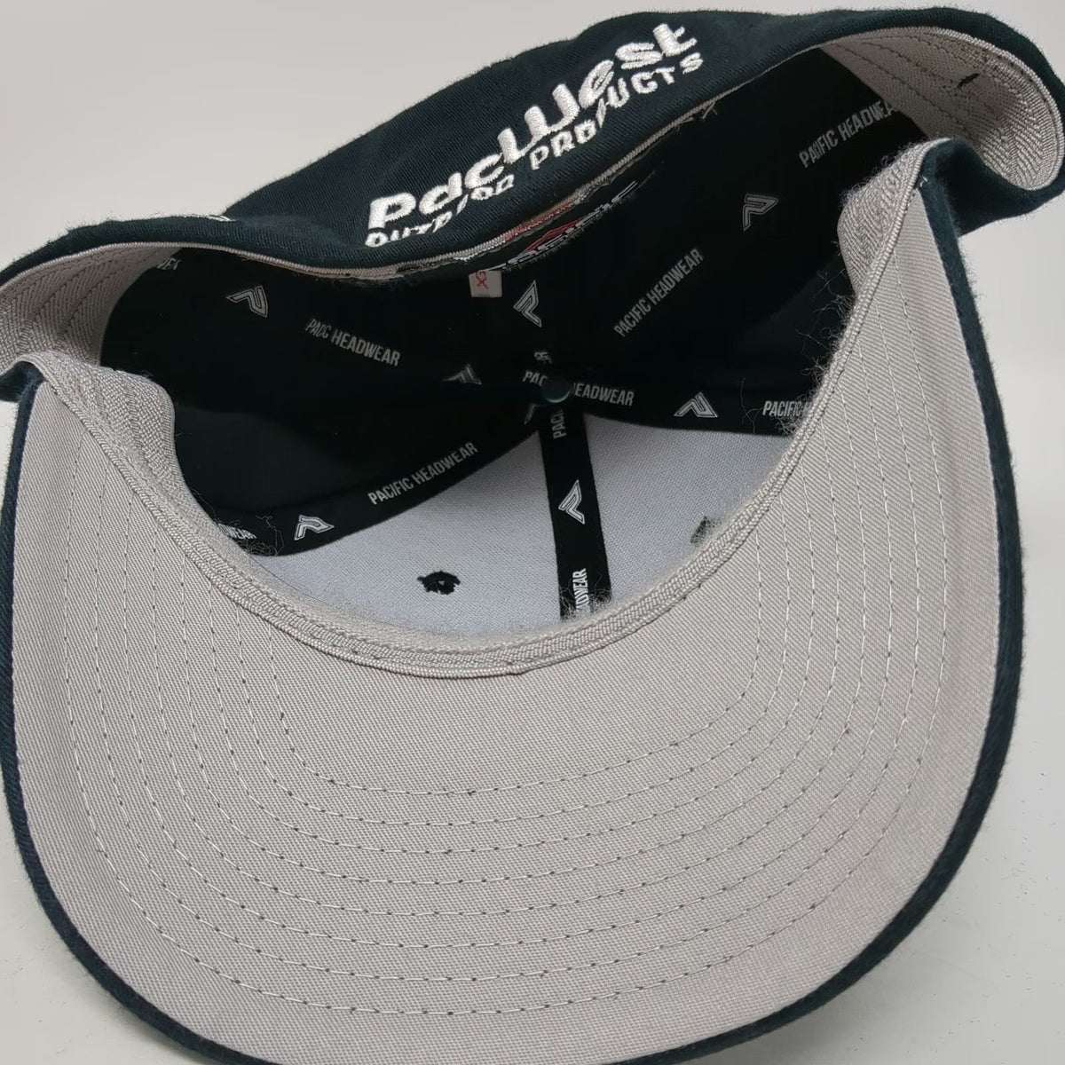 Pacific Headwear Baseball Cap Black 7 3/8 Idaho Star Thin Blue Line Hat PacWest