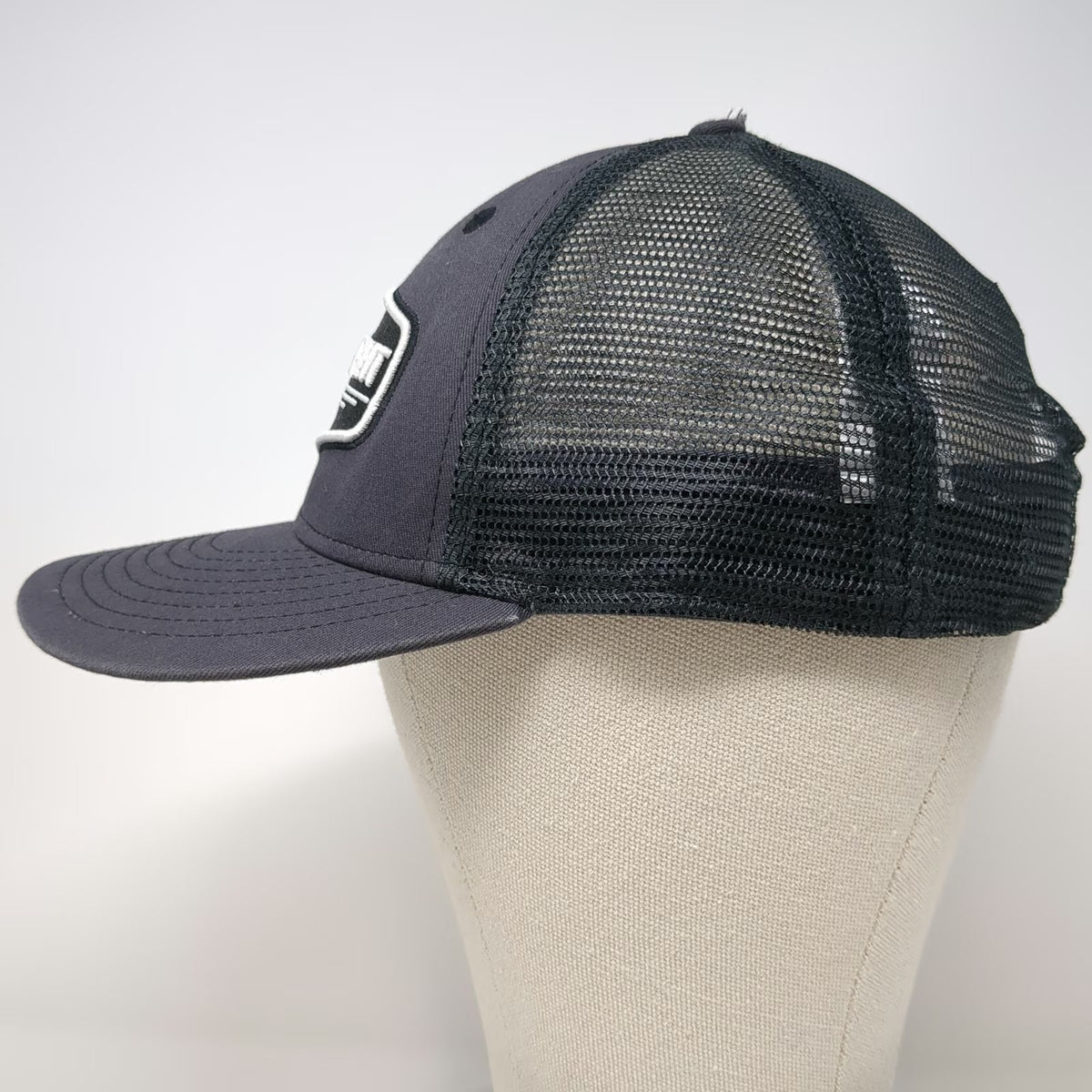 Harbor Freight Trucker Hat Gray One Size Mesh Back Snapback Patch HFT Est 1977