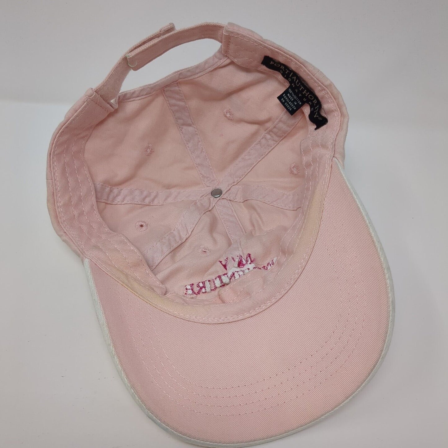 M/V Bonaventure Strapback Hat Pink OS Adjustable Embroidered Port Authority