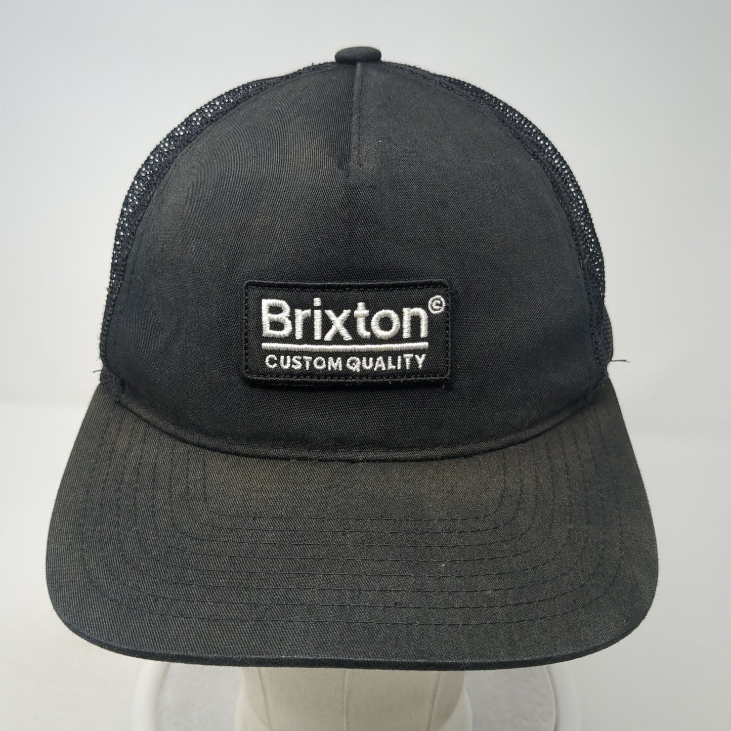 Brixton Custom Quality Snapback Trucker Hat Black One Size Mesh Back