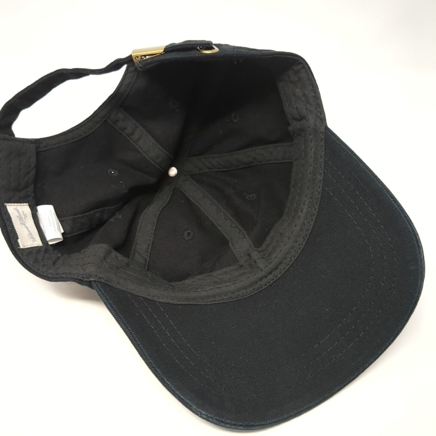 Universal Thread Slideback Hat Black One Size Adjustable Blank 6 Panel