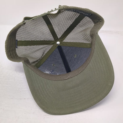 Richardson Trucker Hat Green OSFM Snapback Mesh Merrick Construction Logo 112