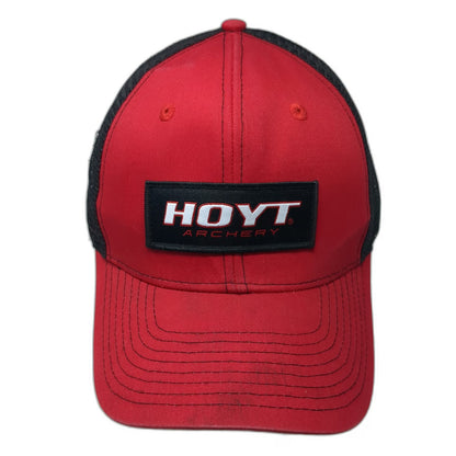 Hoyt Archery Red Black White One Size Trucker Hat Patch Snapback Hunting Gear