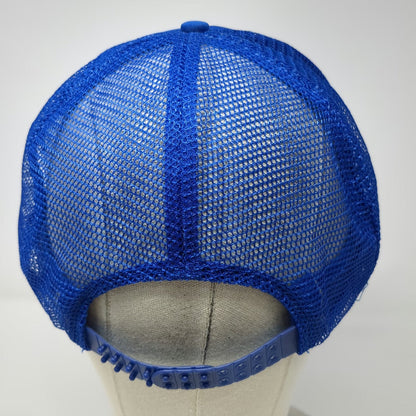 The Cincey Cap Blue Trucker Hat One Size Mastic Building Mesh Snapback Rope Cord
