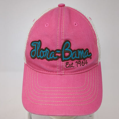 Flora-Bama Est. 1964 Snapback Trucker Hat Pink OS Adjustable Mesh Back Legacy