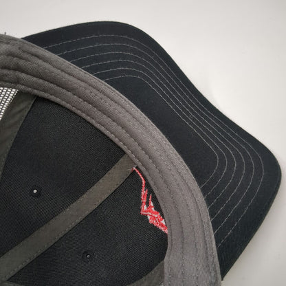 Otto Valley Wide Cooperative Mountain Black Trucker Hat One Size Mesh Snapback