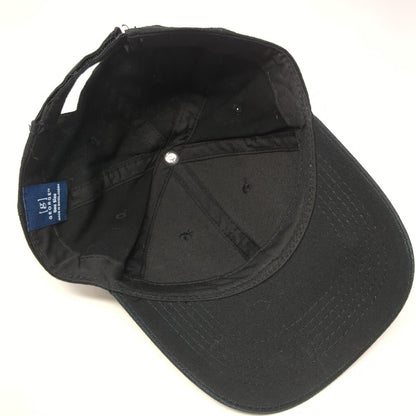 George Strapback Hat Black One Size Adjustable Vented Holes 6 Panel Blank