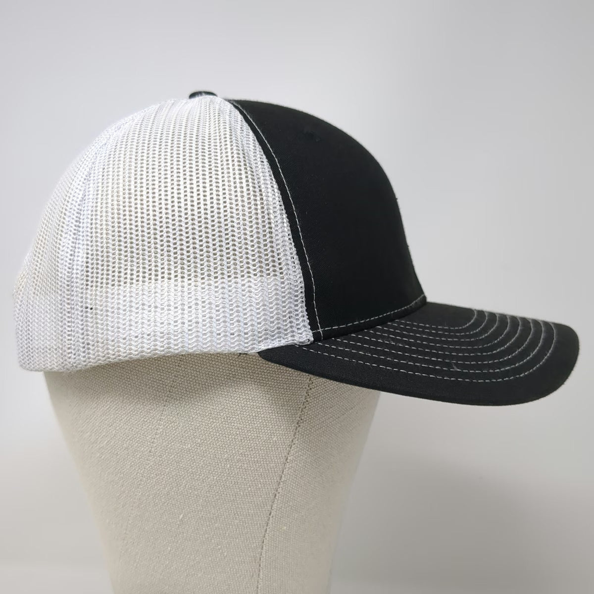 Richardson Trucker Hat Black One Size Toyo Tires White Mesh Snapback Graphic