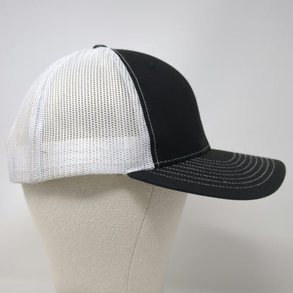 Richardson Trucker Hat Black One Size Toyo Tires White Mesh Snapback Graphic