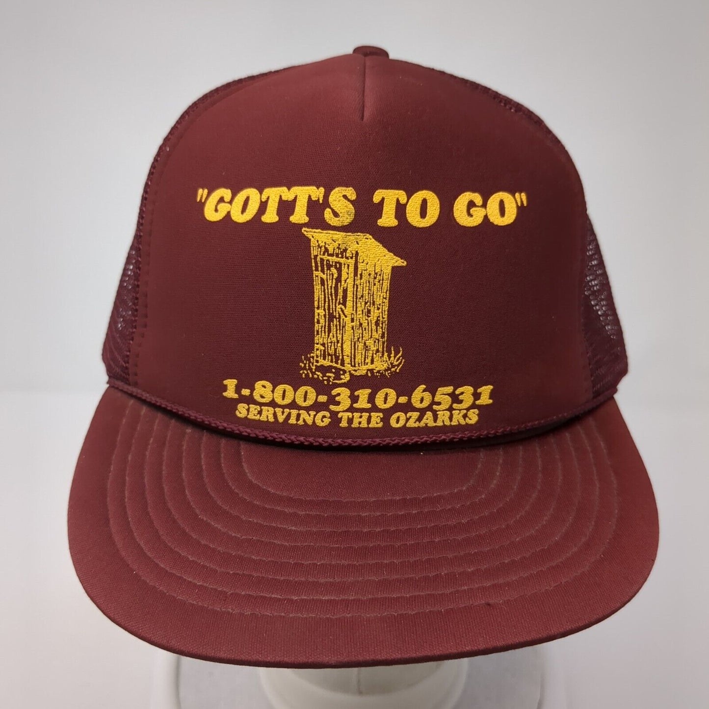 Gott's To Go Snapback Mesh Back Rope Trucker Hat Red One Size Nissin