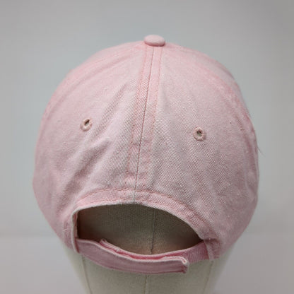 Unbranded Strapback Hat Pink One Size Adjustable Vented Holes 6 Panel Blank