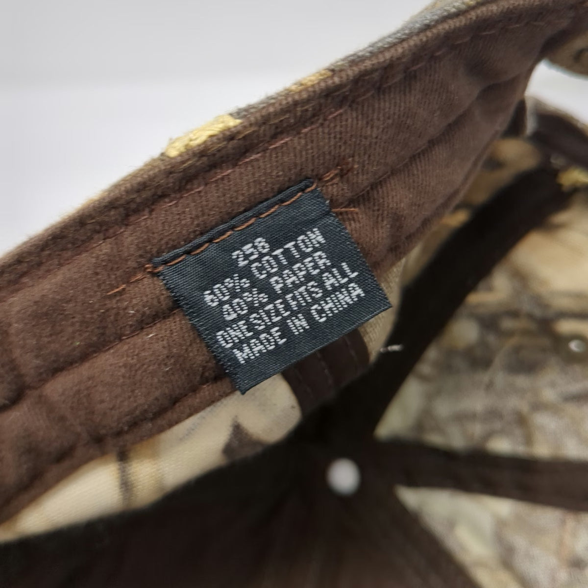 Cabela's Baseball Cap Beige Camo One Size Straw Front Strapback Hunting Hat