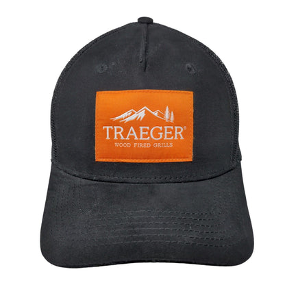 Traeger Wood Fired Grills Snapback Mesh Back Trucker Hat Black One Size