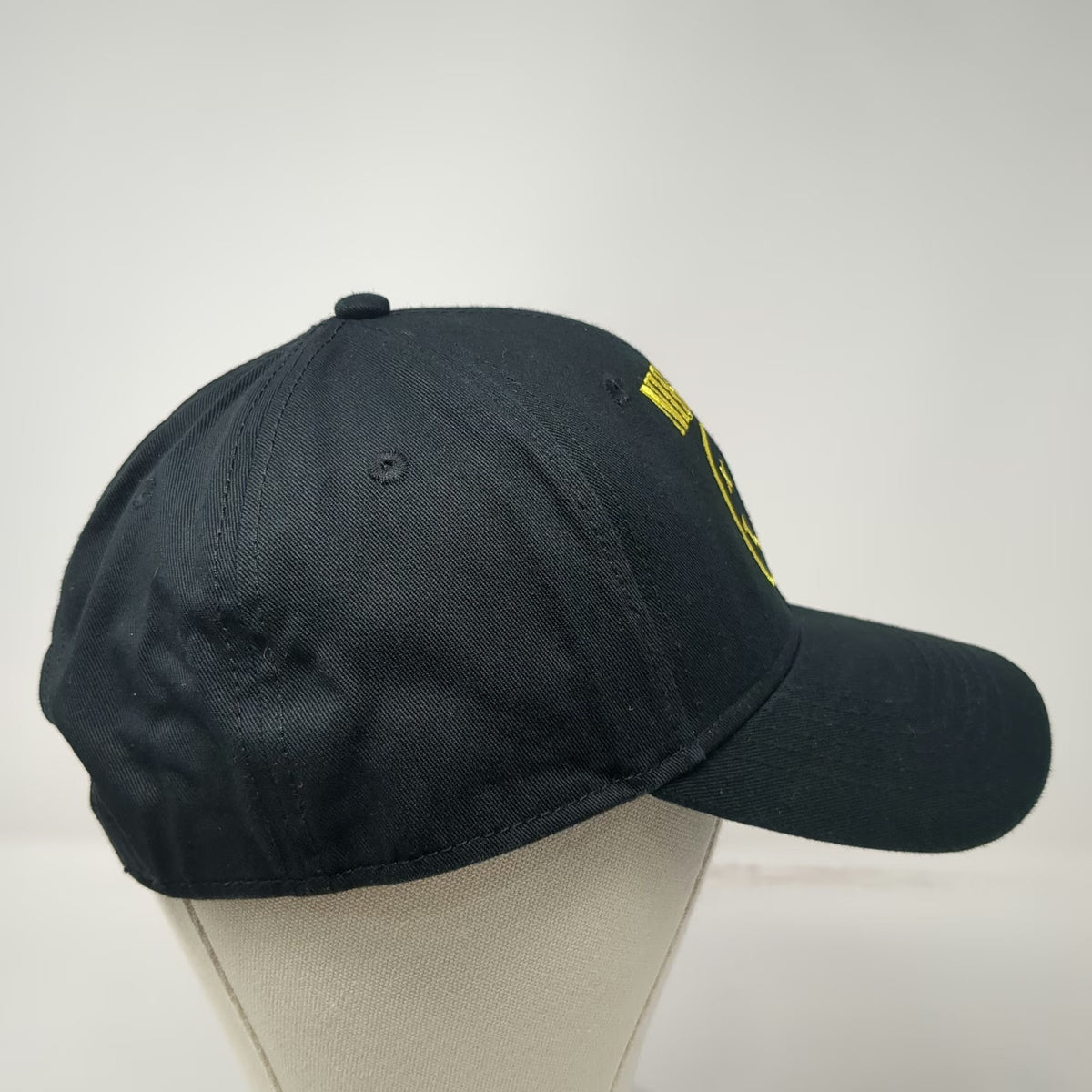 Nirvana Snapback Black One Size Embroidered Smiley Face Yellow Logo Music Hat