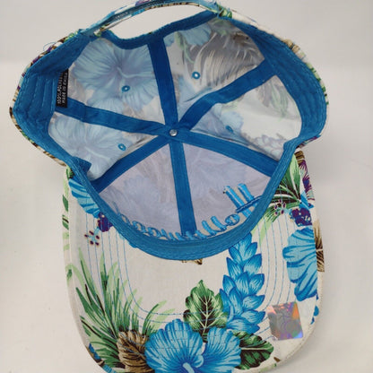 Hollywood Strapback Hat Multicolor OSFA Floral Hawaiian Embroidered