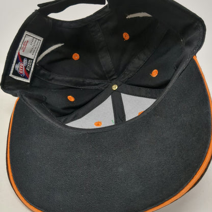 Otto Baseball Cap Black One Size Flame Embroidery Checkered Flags Racing Hat
