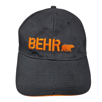Behr Strapback Hat Black One Size Adjustable Embroidered 6 Panel