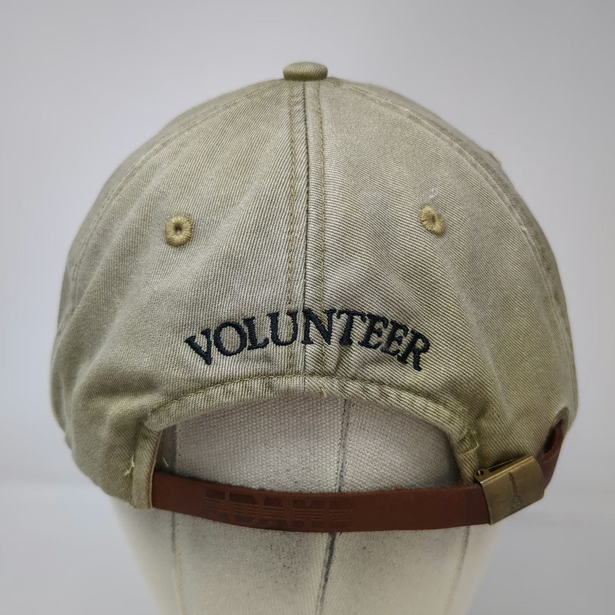 Adams Baseball Cap Beige One Size NH Audubon Volunteer Loon Bird Strapback Hat