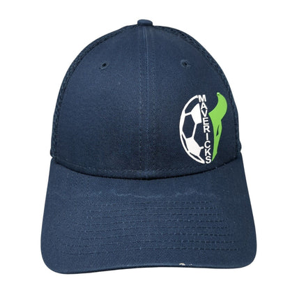 Mavericks Fitted Mesh Back Hat Blue S-M Stretch Solid New Era 39Thirty
