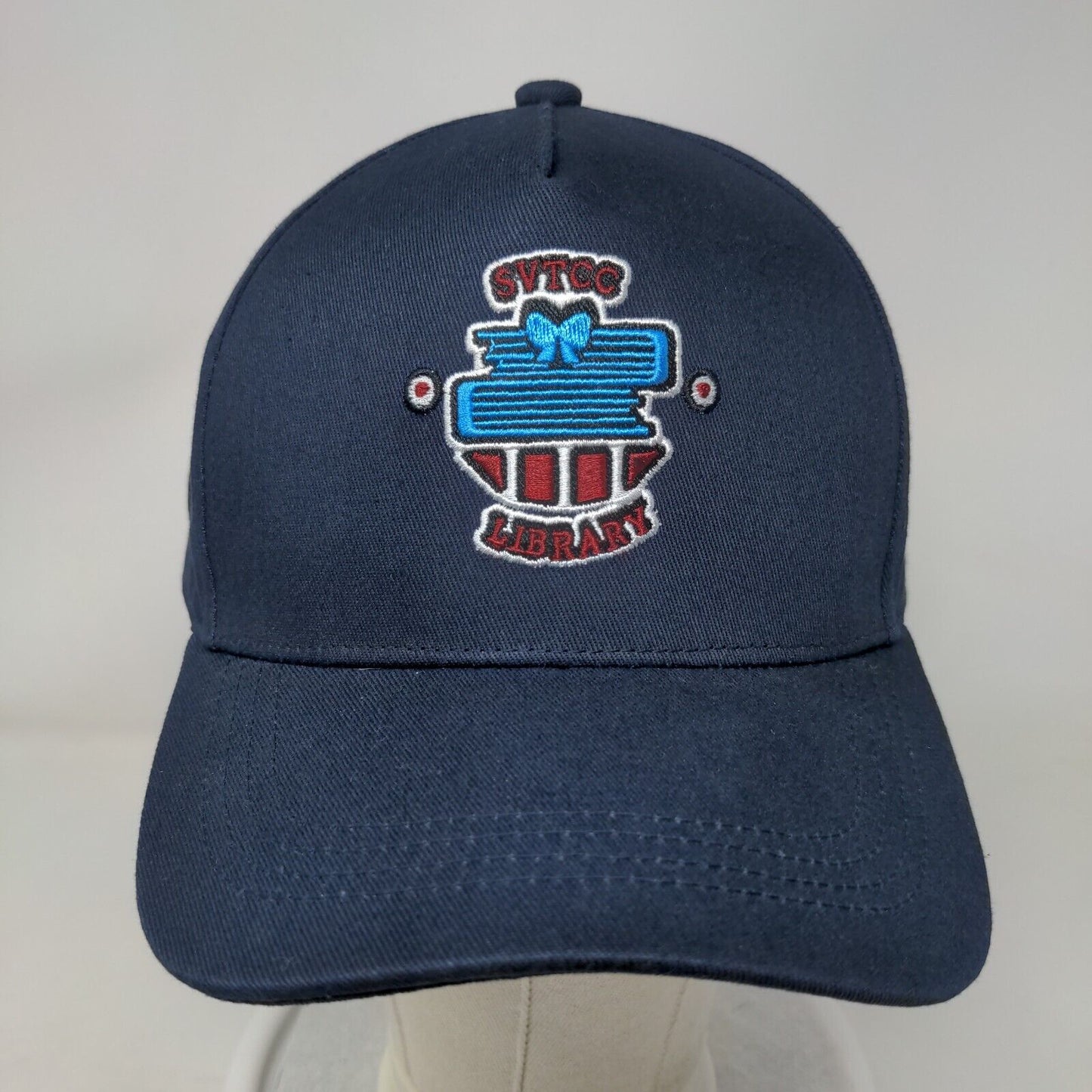 SVTCC Library Slideback Hat Blue One Size Embroidered Solid 5 Panel