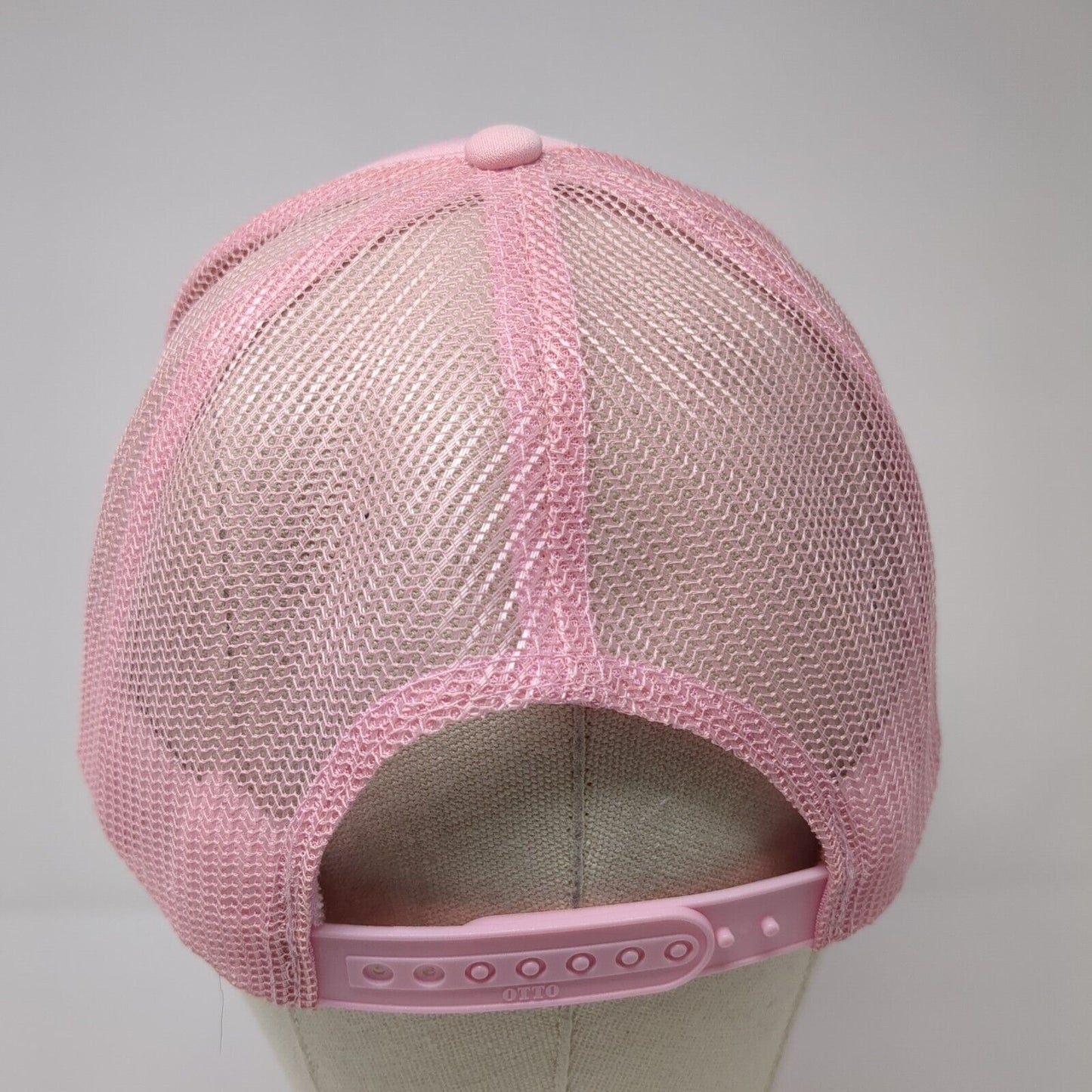 Pickleball Snapback Trucker Hat Pink One Size Adjustable Mesh Back Rope Otto