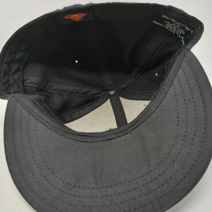 Bioworld Baseball Cap Black M Superman Shield Raised Embroidery Stretch hat