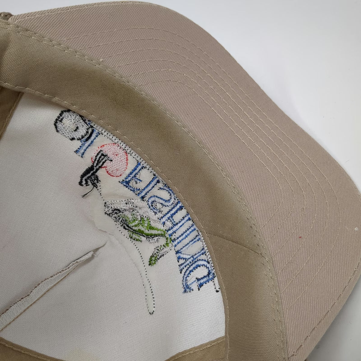 Dorfman Pacific Trucker Beige One Size Hat Rope Brim Fishing Bass Snapback Boat