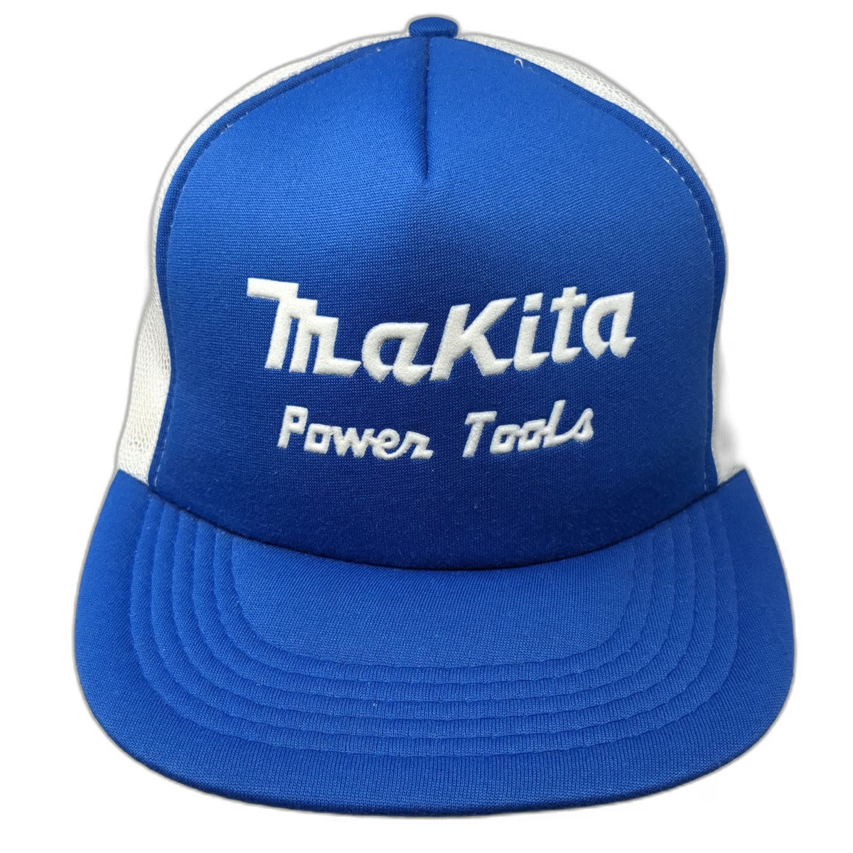 Makita Power Tools Trucker Hat Blue Mesh Back Snapback Foam Front Logo Vintage