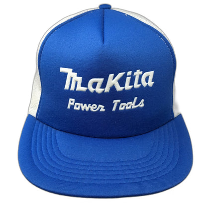 Makita Power Tools Trucker Hat Blue Mesh Back Snapback Foam Front Logo Vintage