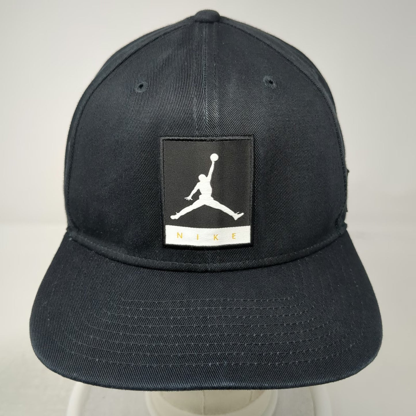 Nike Snapback Hat Black One Size Jordan Jumpman Patch 6 Panel Logo Athletic