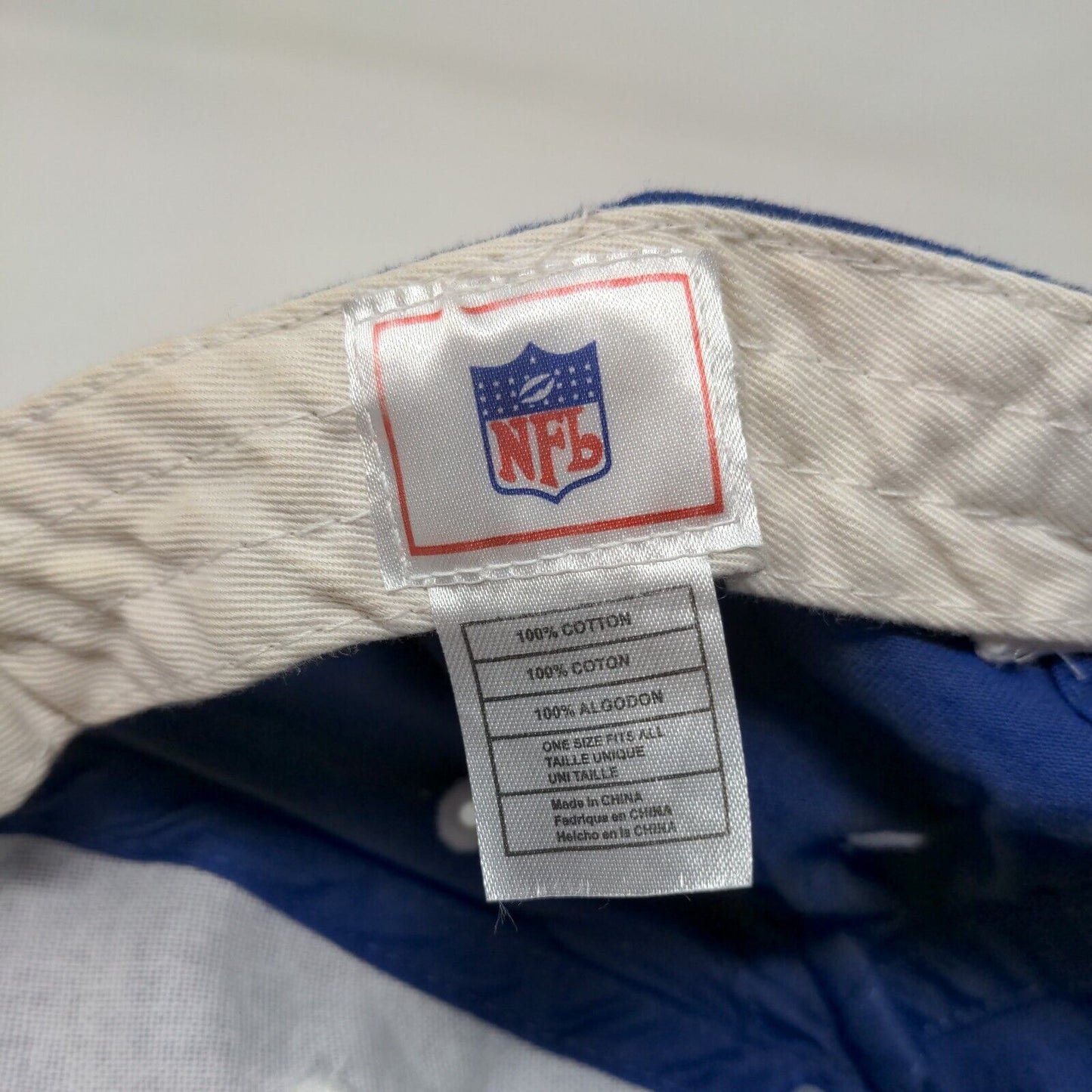 NFL Fan Apparel Mens Strapback Hat Blue OSFA Embroidered Indianapolis Colts Logo