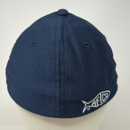 Flexfit AFTCO Sport Fishing Magazine Hat Blue One Size Baseball Cap Embroidered