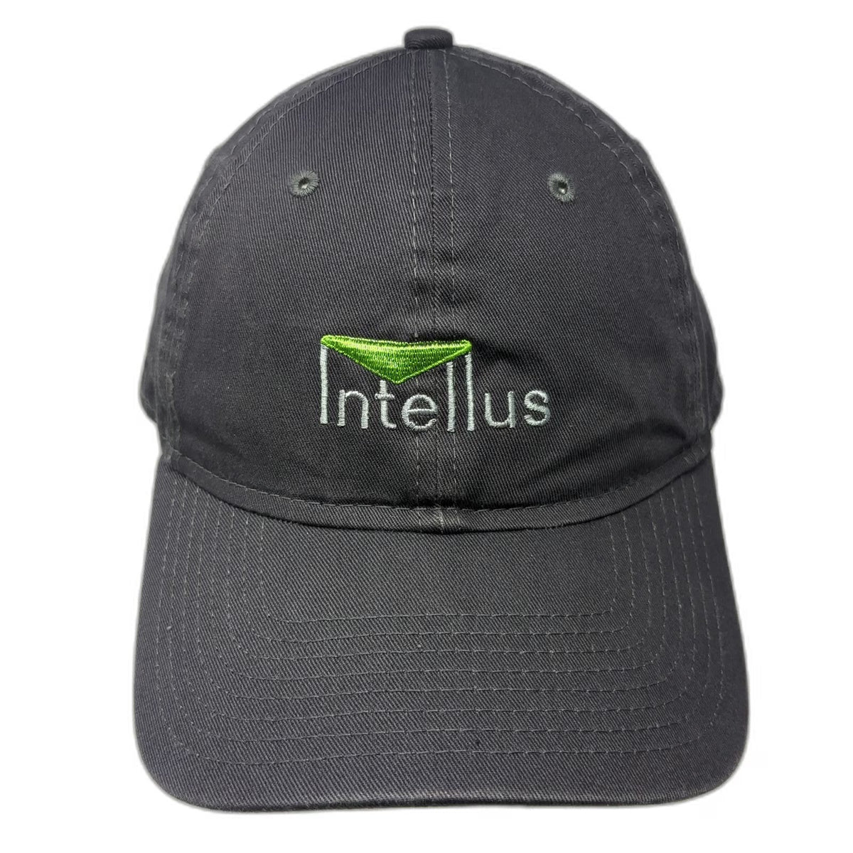 New Era Baseball Cap Gray One Size Intellus Logo Adjustable Slideback Strap Hat
