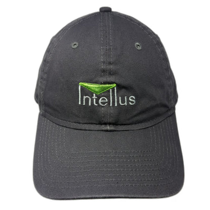 New Era Baseball Cap Gray One Size Intellus Logo Adjustable Slideback Strap Hat