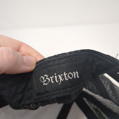 Brixton Mfg Co. Snapback Trucker Hat Black One Size Adjustable Embroidered