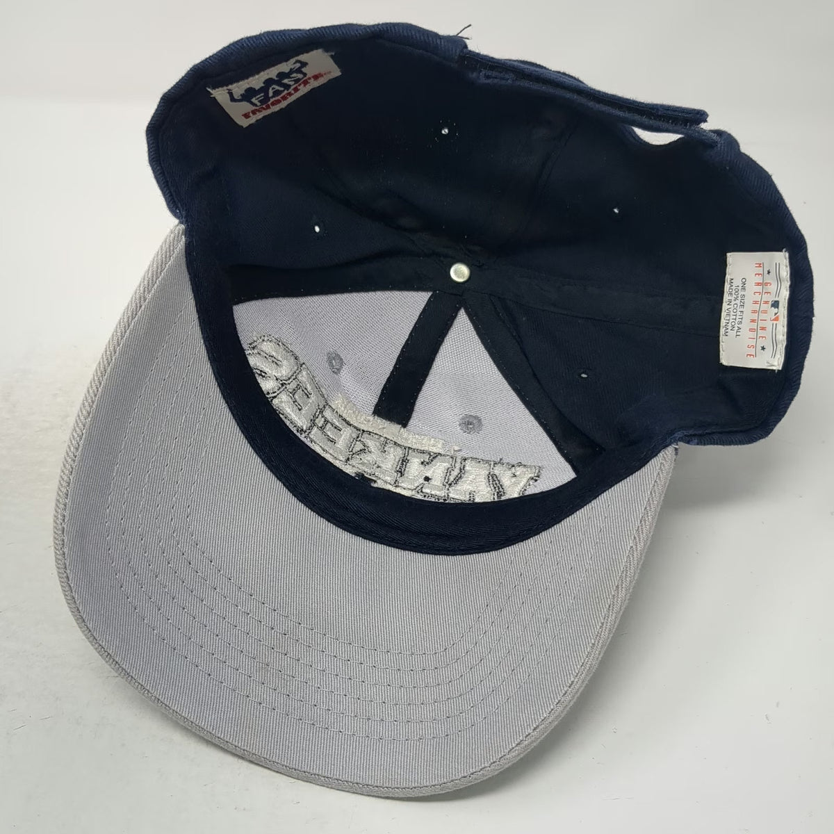 New York Yankees MLB Fan Favorite Baseball Cap Gray Blue One Size Strapback Hat