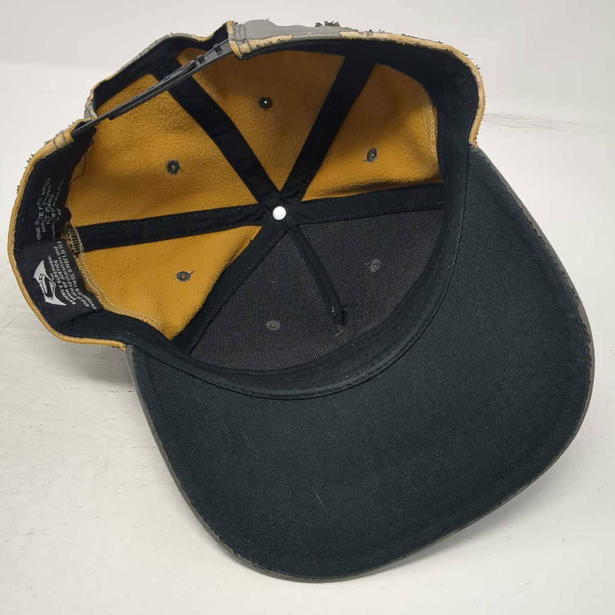 Bioworld Gray 5 Panel Hat One Size Snapback Batman Logo Faux Leather Graphic
