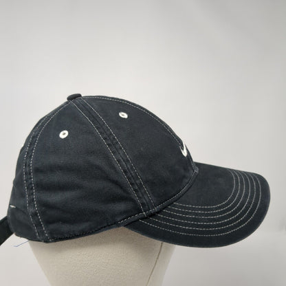 Nike Slideback Hat Black One Size Adjustable Embroidered Swoosh 6 Panel Cotton