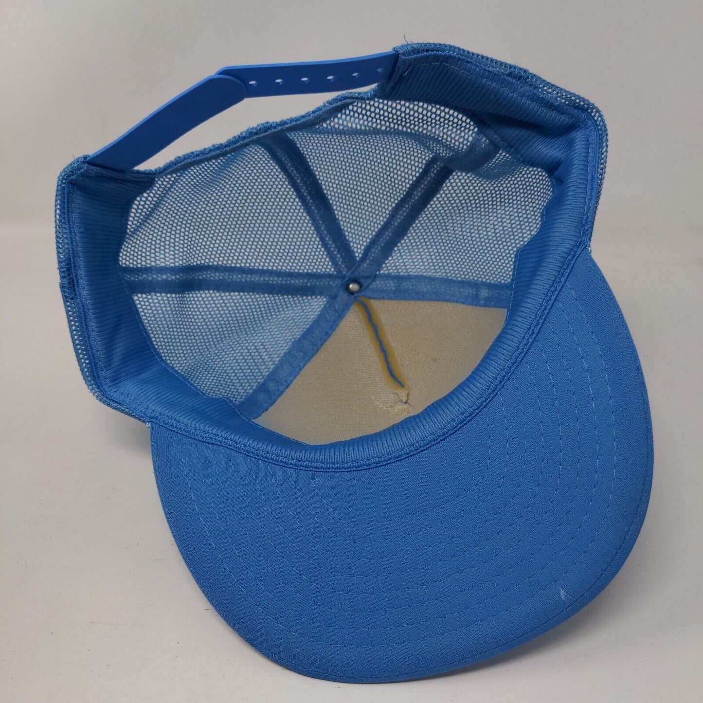 Ideal Plumbing Co. Snapback Rope Trucker Hat Blue One Size Mesh Back