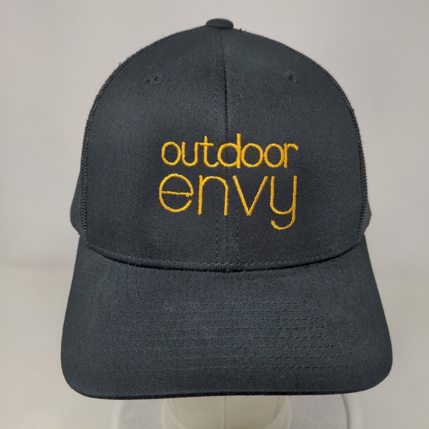 Outdoor Envy Snapback Trucker Hat Black One Size Mesh Back The Classics Yupoong