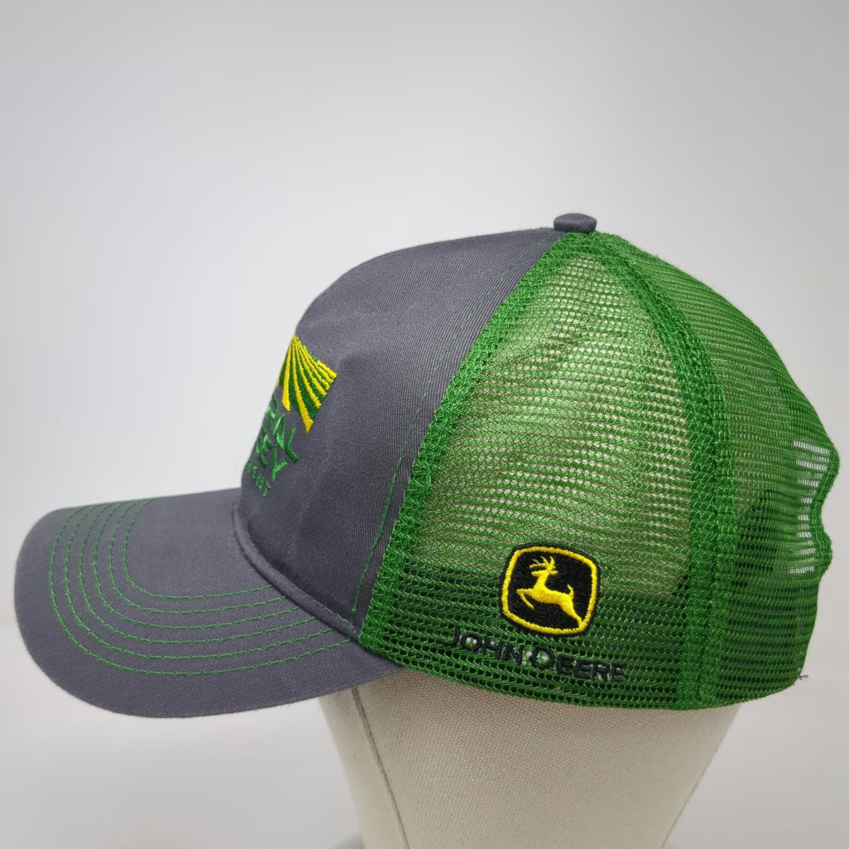 John Deere Trucker Hat Gray Green One Size Central Jersey Equipment Snapback