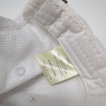 Delta Gamma Slideback Hat White One Size Adjustable Leather Strap Adams