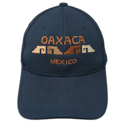 Vibrate Oaxaca Mexico Embroidered Blue One Size Baseball Cap Strapback Hat