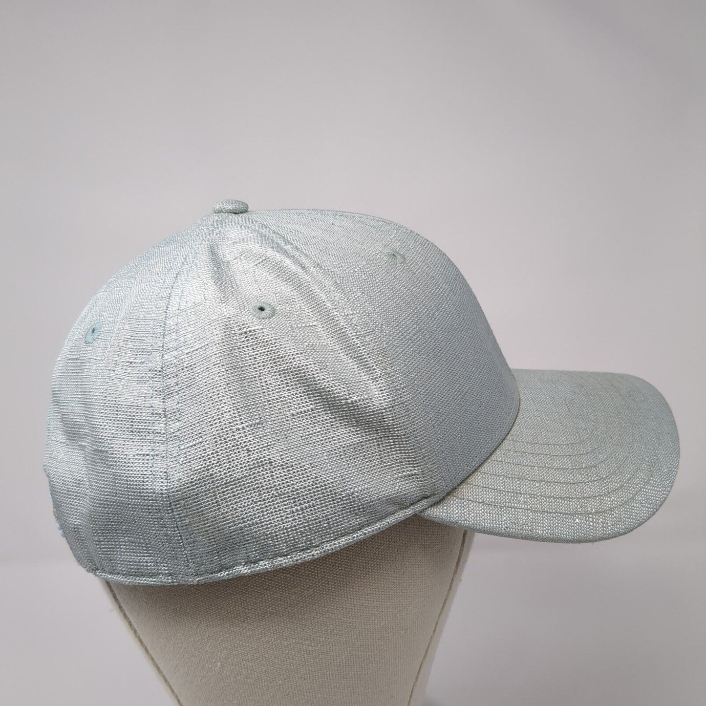 Bex Snapback Hat Blue One Size Adjustable Embroidered Vented Holes 6 Panel