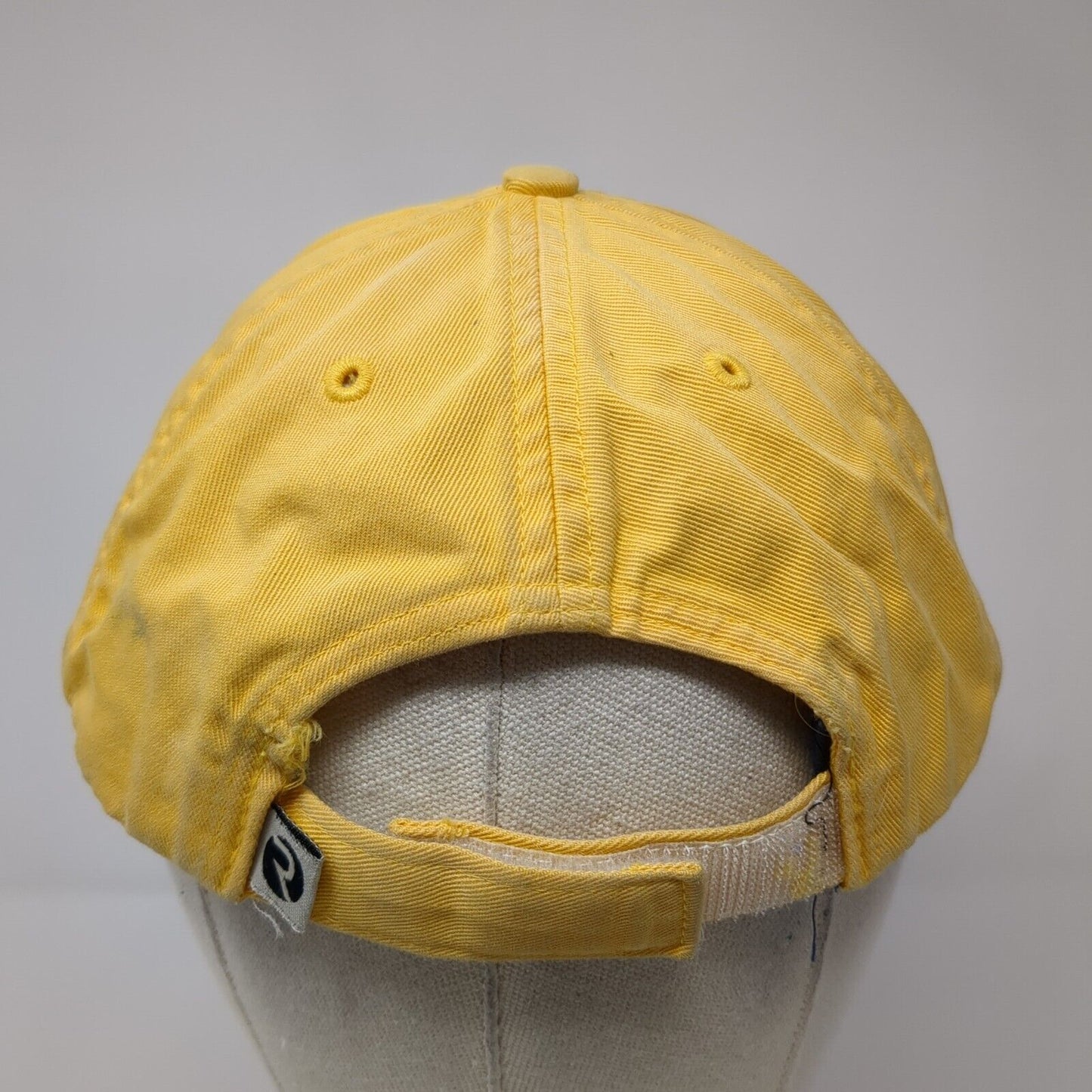 Skinners Rockhouse Coffee Strapback Hat Yellow One Size Distressed Richardson