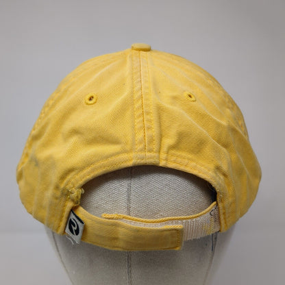 Skinners Rockhouse Coffee Strapback Hat Yellow One Size Distressed Richardson