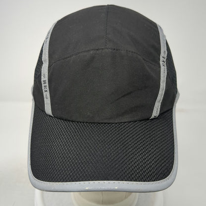 REI Baseball Cap Black One Size Reflective Mesh Strapback Hat Performance Run