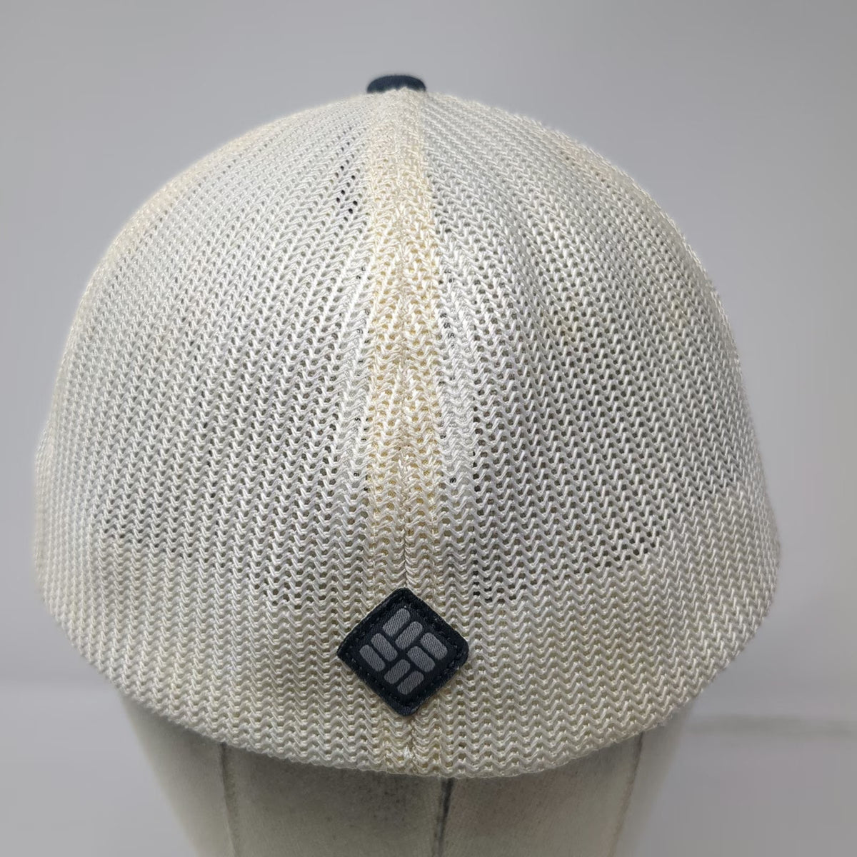 Columbia Baseball Cap Blue XL PFG Fish American Flag Mesh Back Stretch Fit Hat