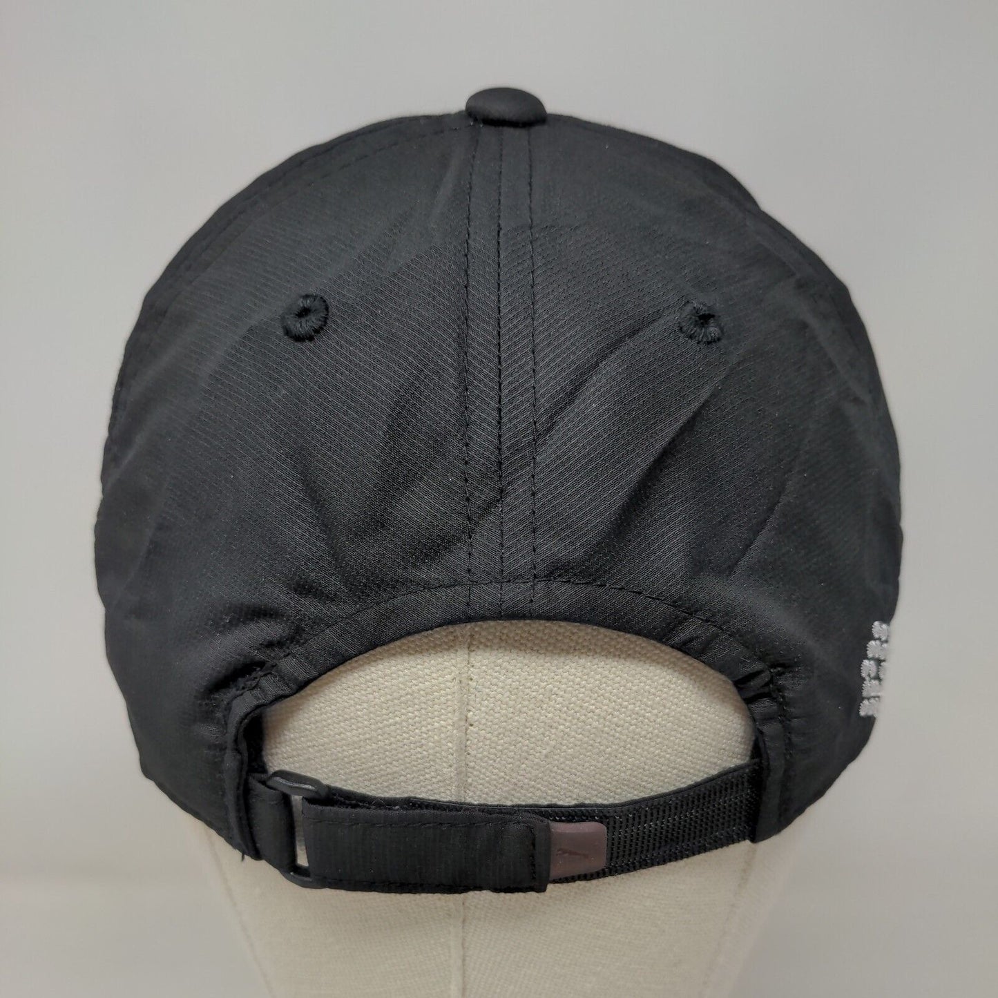 PUMA Strapback Hat Black One Size Embroidered Logo Adjustable Vent Holes